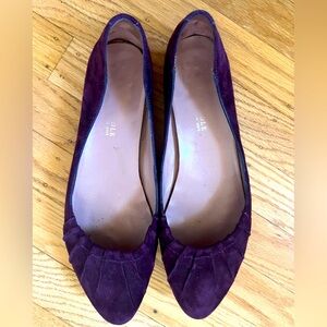 Kenneth Cole Y2K  purple suede pleated ballet flats Size 9